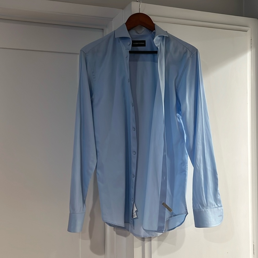 Emporio Armani light blue shirt 40/ 15 3/4